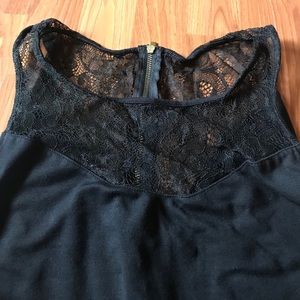 Express sleeveless shirt tank top black lace L